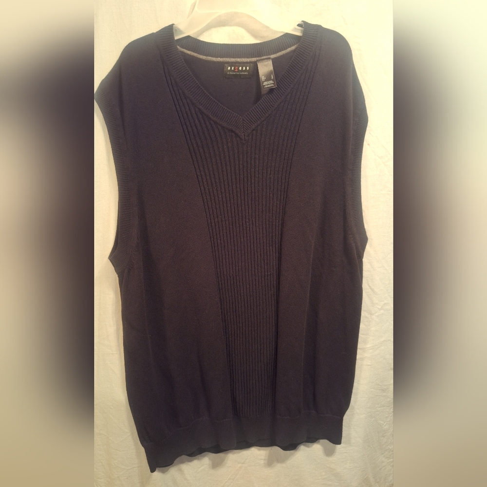 Axcess Men's V-Neck Black Sweater Vest